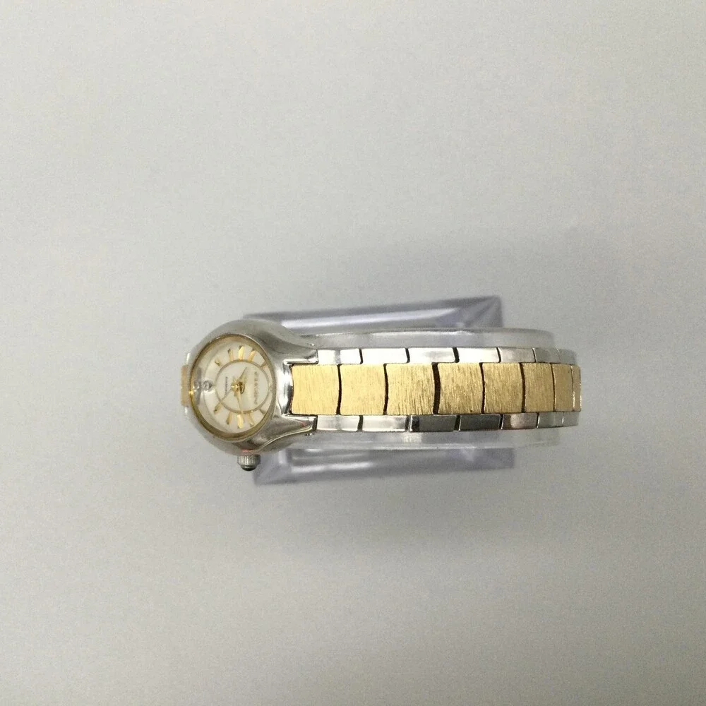 Elgin Womens Watch 18mm MOP Dial Two Tone Diamond EG259N New Battery 6.75